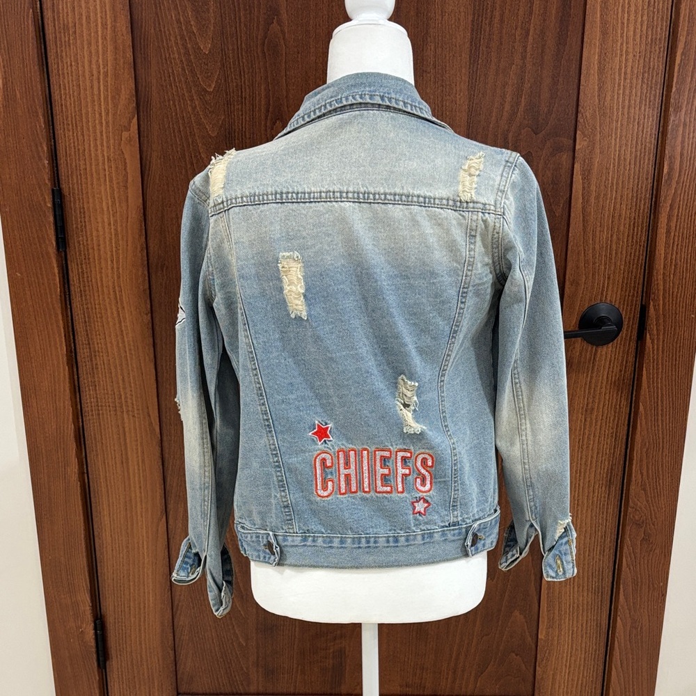 NFL Chiefs Blue Jean Jacket